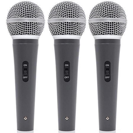 set 3 microfoane mana + 3 bucati nuca microfon